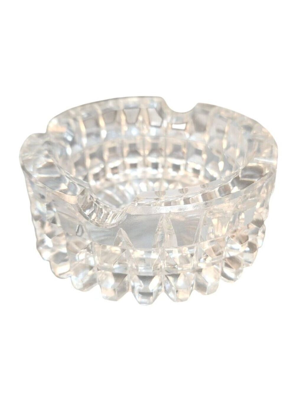 Vintage Clear Pressed Glass Ashtrays Heavyweight Glass Design One per order